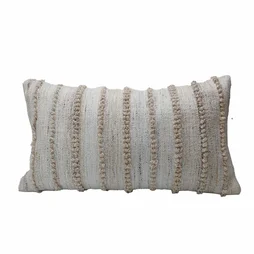Coussin Loops, beige l.35 x L.60 cm