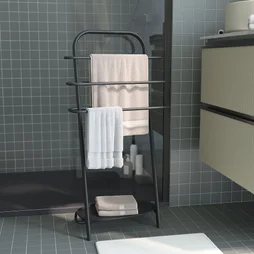 Porte-serviette sur pied noir SENSEA