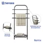 Porte-serviette sur pied noir SENSEA