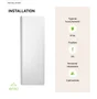 Radiateur électrique connecté à inertie sèche 1500W Walter 2 vertical NOIROT
