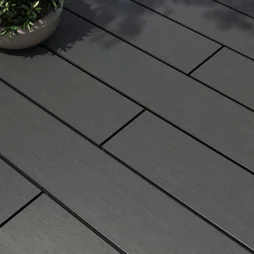 Planche terrasse composite Dolma, anthracite, 240x14,2x2,2 cm NATERIAL