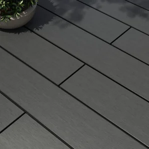 Planche terrasse composite Dolma, anthracite, 240x14,2x2,2 cm NATERIAL