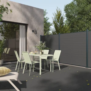 Planche terrasse composite Dolma, anthracite, 240x14,2x2,2 cm NATERIAL