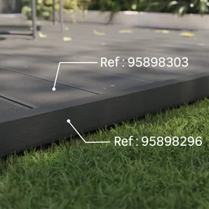 Planche terrasse composite Dolma, anthracite, 240x14,2x2,2 cm NATERIAL