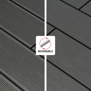 Planche terrasse composite Dolma, anthracite, 240x14,2x2,2 cm NATERIAL