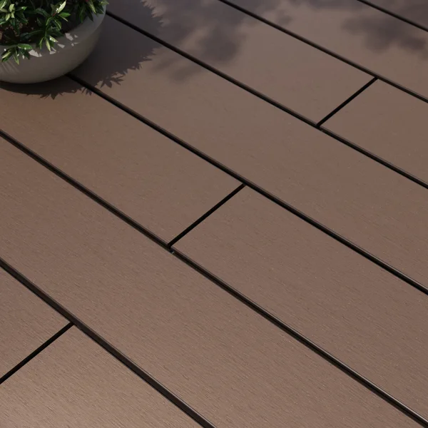 Planche terrasse composite Dolma, chocolat, 240x14,5x2,1 cm NATERIAL