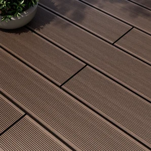 Planche terrasse composite Dolma, chocolat, 240x14,5x2,1 cm NATERIAL