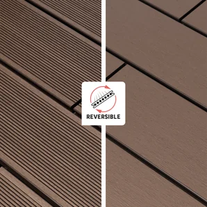 Planche terrasse composite Dolma, chocolat, 240x14,5x2,1 cm NATERIAL