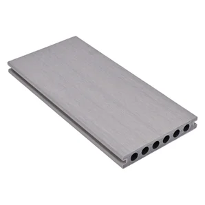 Planche terrasse composite Himya, gris clair, 240x14,2x2,2 cm NATERIAL