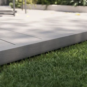 Planche terrasse composite Himya, gris clair, 240x14,2x2,2 cm NATERIAL
