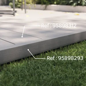 Planche terrasse composite Himya, gris clair, 240x14,2x2,2 cm NATERIAL