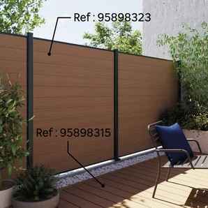 Planche terrasse composite Himya, teck, 240x14,2x2,2 cm NATERIAL
