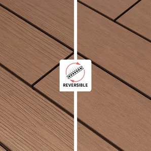 Planche terrasse composite Himya, teck, 240x14,2x2,2 cm NATERIAL