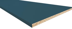 Tablette mélaminé, bleu mat, L.250 x l.50 cm x Ep.18 mm