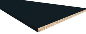 Tablette mélaminé, noir sauge mat, L.250 x l.50 cm x Ep.18 mm