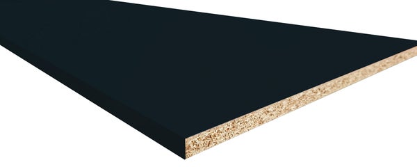 Tablette mélaminé, noir sauge mat, L.250 x l.50 cm x Ep.18 mm
