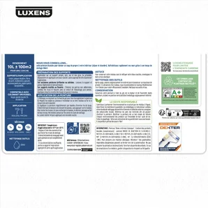 Peinture mur et plafond blanc satin LUXENS Classique, 10L