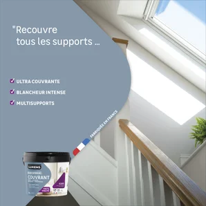 Peinture mur, plafond, boiserie blanc velours LUXENS Couvrant 10L
