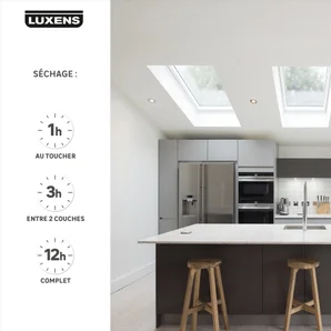 Peinture plafond blanc LUXENS satin Pièce humide 1L