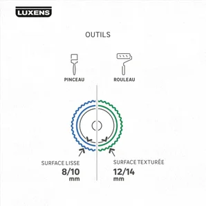 Peinture plafond blanc LUXENS satin Pièce humide 1L