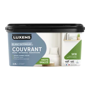 Peinture mur, boiserie, radiateur satin LUXENS Couvrant 2.5L