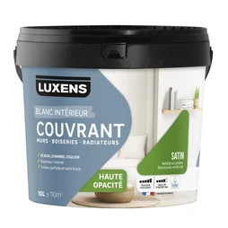 Peinture mur, boiserie, radiateur satin LUXENS Couvrant 10L