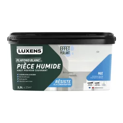 Peinture plafond blanc LUXENS mat Pièce humide 2.5L