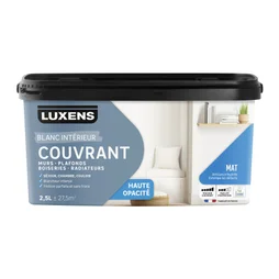 Peinture mur, plafond, boiserie, blanc mat LUXENS Couvrant 2.5L