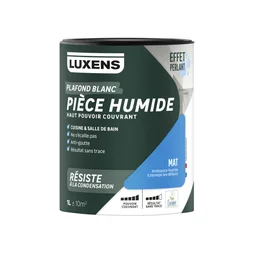 Peinture plafond blanc LUXENS mat Pièce humide 1L