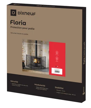 Pare-feu pour poêle 3 volets Floria, Dixneuf, 003.20254n acier