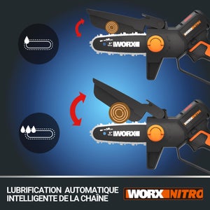 Pack mini-élagueuse + sécateur WORX 20V WG907E
