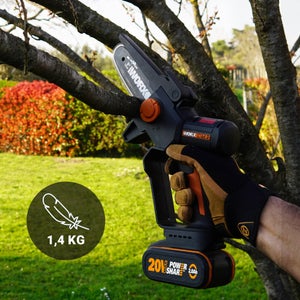 Pack mini-élagueuse + sécateur WORX 20V WG907E