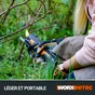 Pack mini-élagueuse + sécateur WORX 20V WG907E