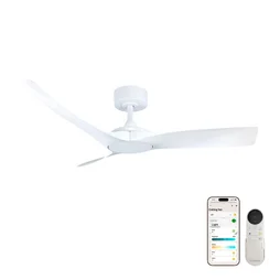 Ventilateur de plafond aruba+ d112cm led 2200lm cct/dim blanc inspire