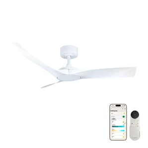 Ventilateur de plafond aruba+ d112cm led 2200lm cct/dim blanc inspire