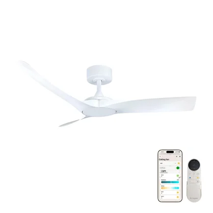 Ventilateur de plafond aruba+ d112cm led 2200lm cct/dim blanc inspire