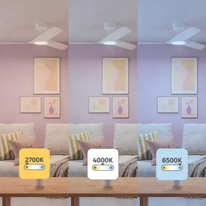 Ventilateur de plafond aruba+ d112cm led 2200lm cct/dim blanc inspire