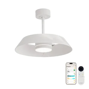 Ventilateur de plafond LED connecté, Cadix D.91cm, INSPIRE, blanc, compatible ENKI