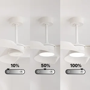 Ventilateur de plafond LED connecté, Cadix D.91cm, INSPIRE, blanc, compatible ENKI