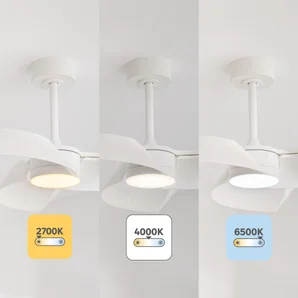 Ventilateur de plafond LED connecté, Cadix D.91cm, INSPIRE, blanc, compatible ENKI