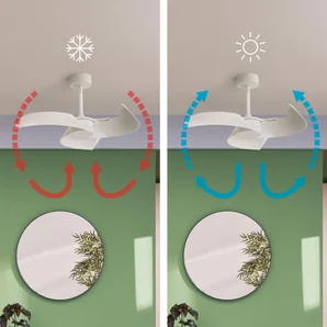 Ventilateur de plafond LED connecté, Cadix D.91cm, INSPIRE, blanc, compatible ENKI