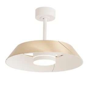 Ventilateur de plafond LED connecté, Cadix, D.91 cm, INSPIRE, bois, compatible ENKI
