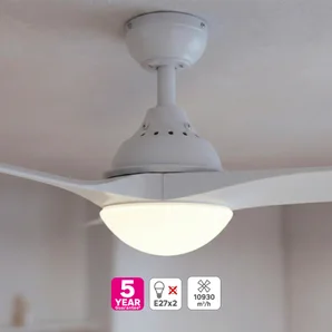 Ventilateur de plafond tokyo 2xe27 d132cm blanc inspire