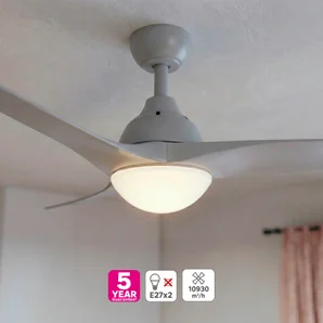 Ventilateur de plafond TOKYO 2x E27 d112 cm argent INSPIRE