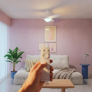 Ventilateur de plafond aruba 2xe27 d112cm blanc inspire