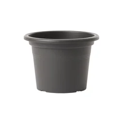 Pot de fleur rond D.30 x H.21.6 cm anthracite