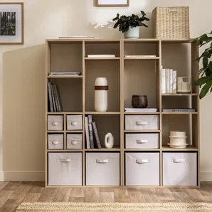 Etagere 2x4 cases spaceo kub chene h70.5xl70.4xp31.7cm