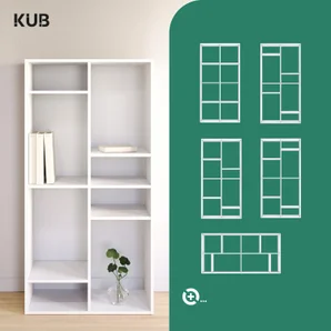 Etagere 2x4 cases spaceo kub blanc h70.5xl70.4xp31.7cm