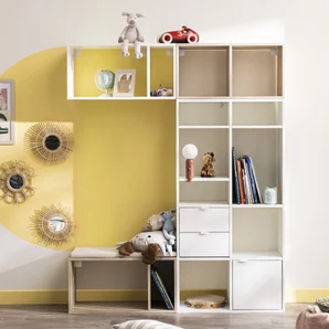 Etagere 2x4 cases spaceo kub blanc h70.5xl70.4xp31.7cm
