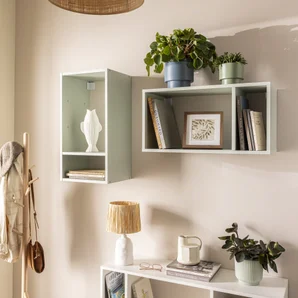 Etagere 2 cases spaceo kub vert sauge h36.1xl36.0xp31.7cm